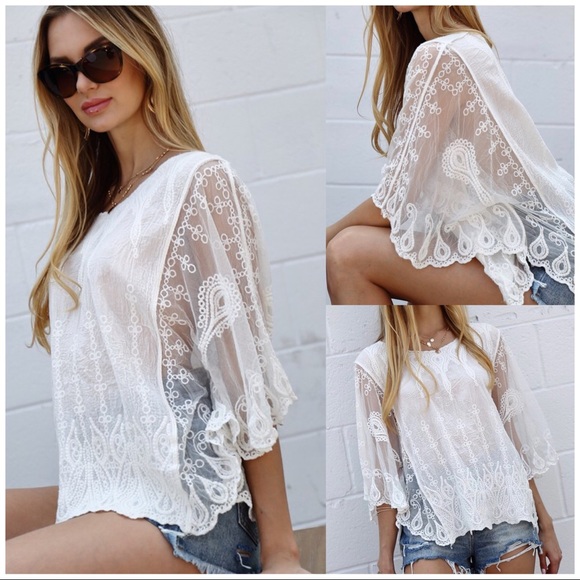 BOHO ANGEL SLEEVE TOP - Picture 7 of 9